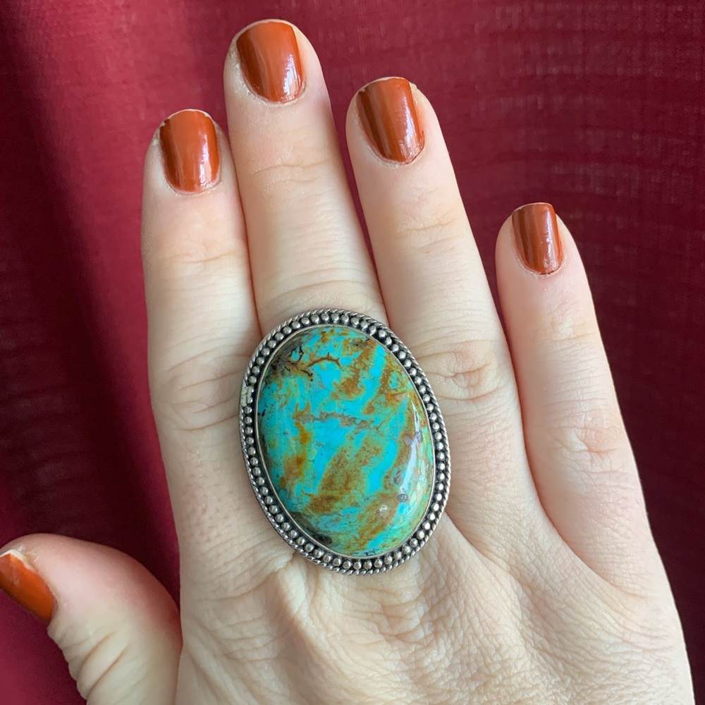 Turquoise Adjustable Sterling Silver ring